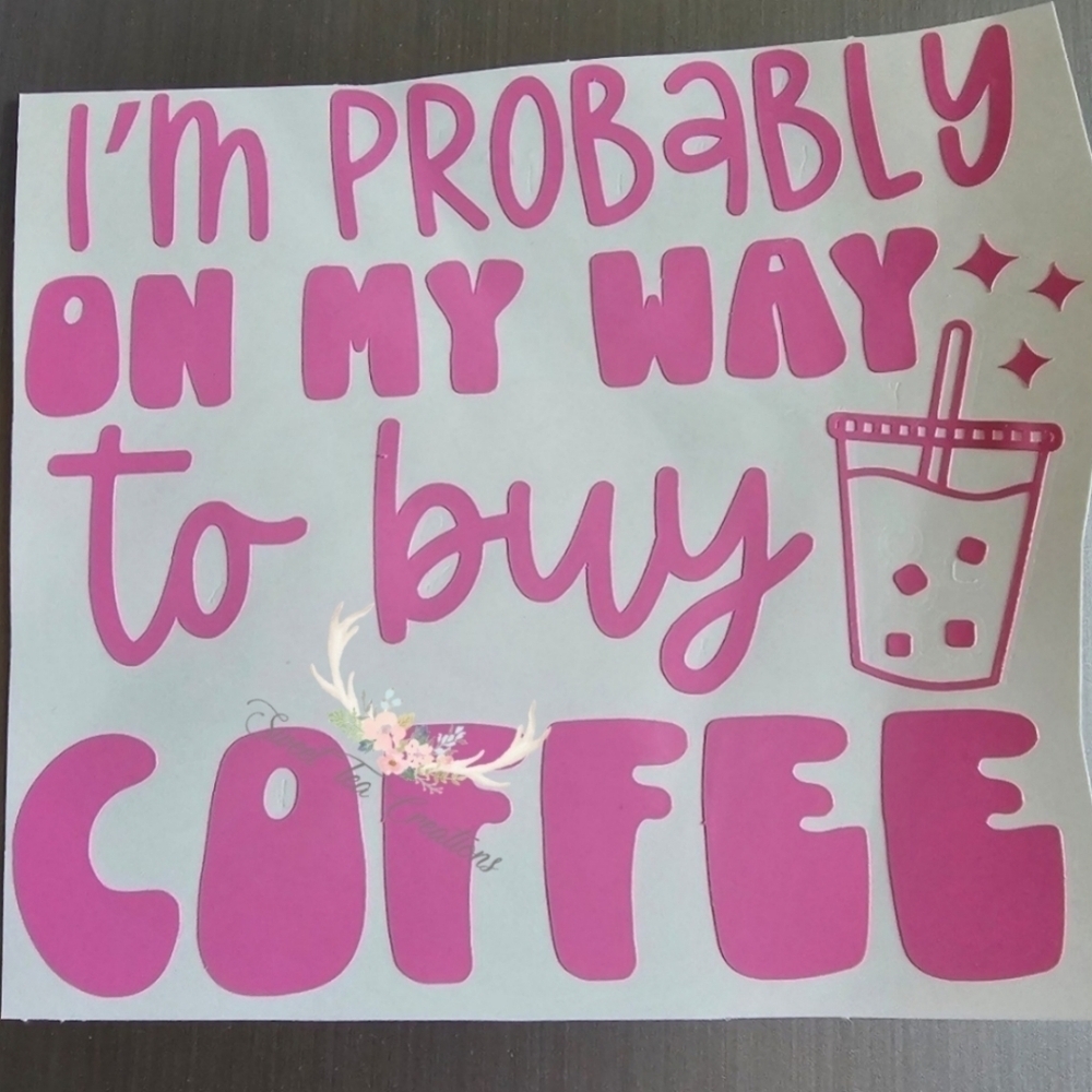 Iced Coffee Car Decal